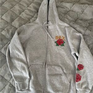 DGK Gray Hoodie with Intricate Embroidery